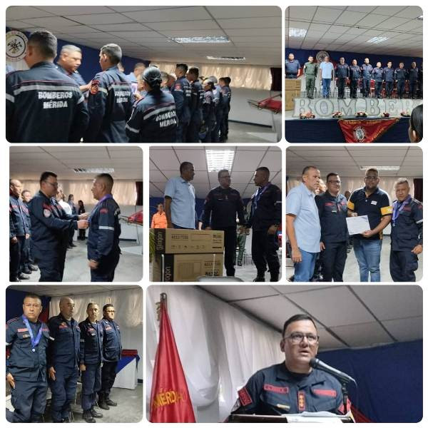 Diario Frontera, Frontera Digital,  El Vigía Panamericana, ,143 funcionarios del Cuerpo de Bomberos recibieron barras honoríficas 
en El Vigía y La Panamericana