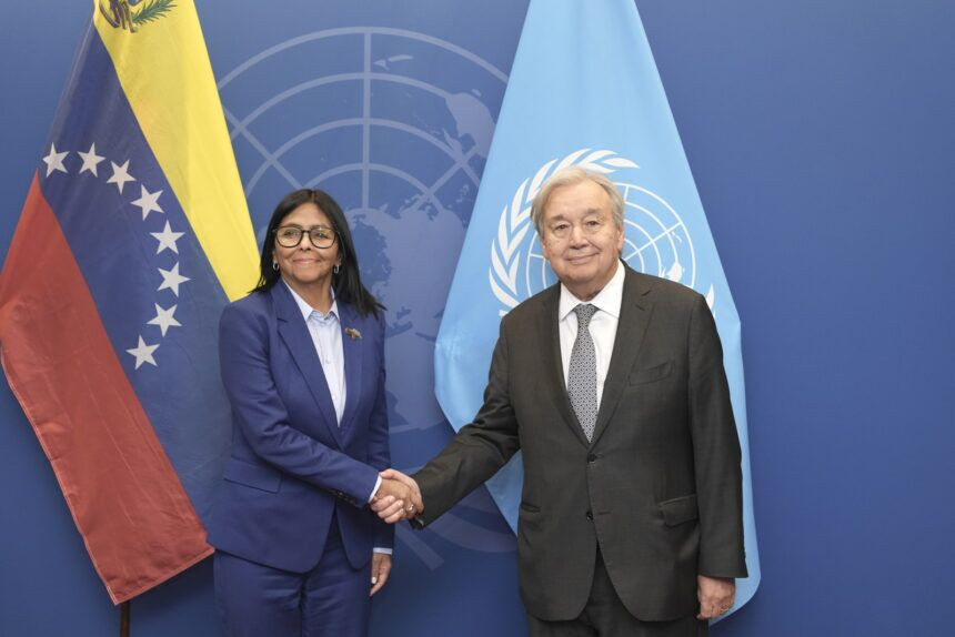 Diario Frontera, Frontera Digital,  Internacionales, ,Delcy Rodríguez se reunió con el secretario general de la ONU antes de su encuentro con Trump en Nueva York