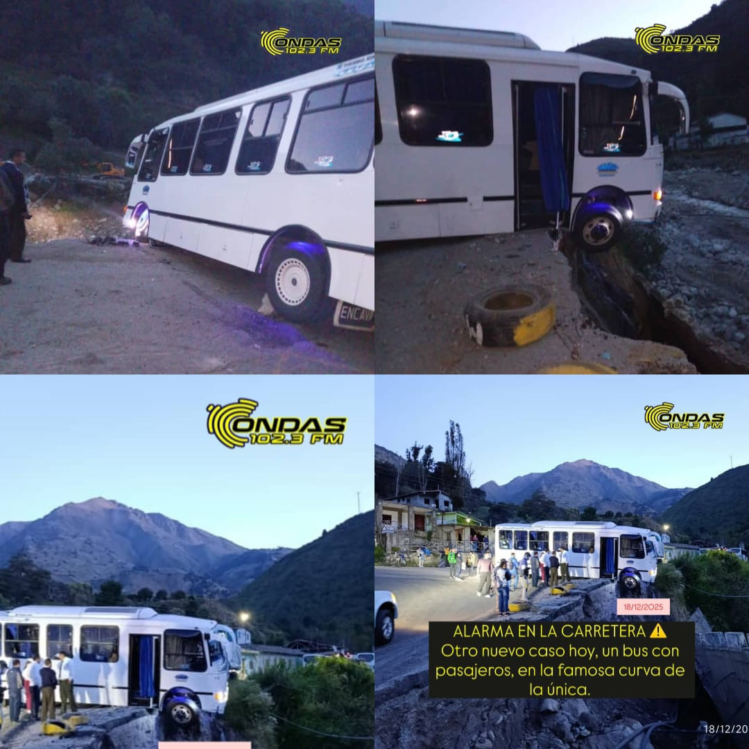 Diario Frontera, Frontera Digital,  Sucesos, ,Bus con pasajeros casi cae en la curva de la Única