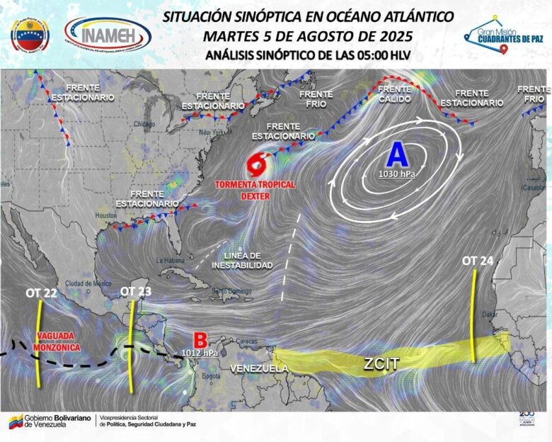 Diario Frontera, Frontera Digital,  Nacionales, ,Chubascos y tormentas eléctricas este 5 de agosto en Venezuela