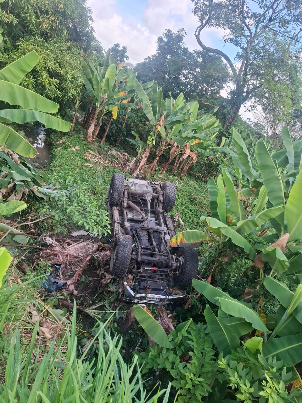 Diario Frontera, Frontera Digital,  Sucesos, ,Conductor con sus tres acompañantes resultaron heridos en vuelco fuera de la vía en El Vigía