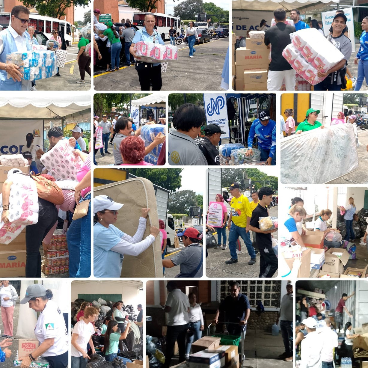 Frontera Digital,  El Vigía Panamericana,  Más de 15 toneladas de ayuda recolectada en El Vigía
fueron enviadas a Cáritas Diocesana en Caracas