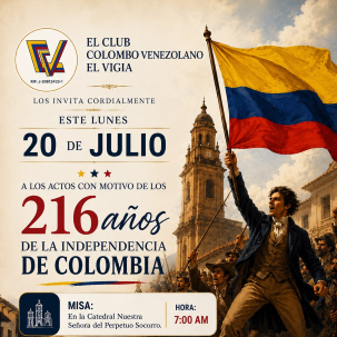 Frontera Digital,  El Vigía Panamericana,  Con misa de acción de gracias y ofrenda floral, 
Colombia conmemorará 216 años de independencia