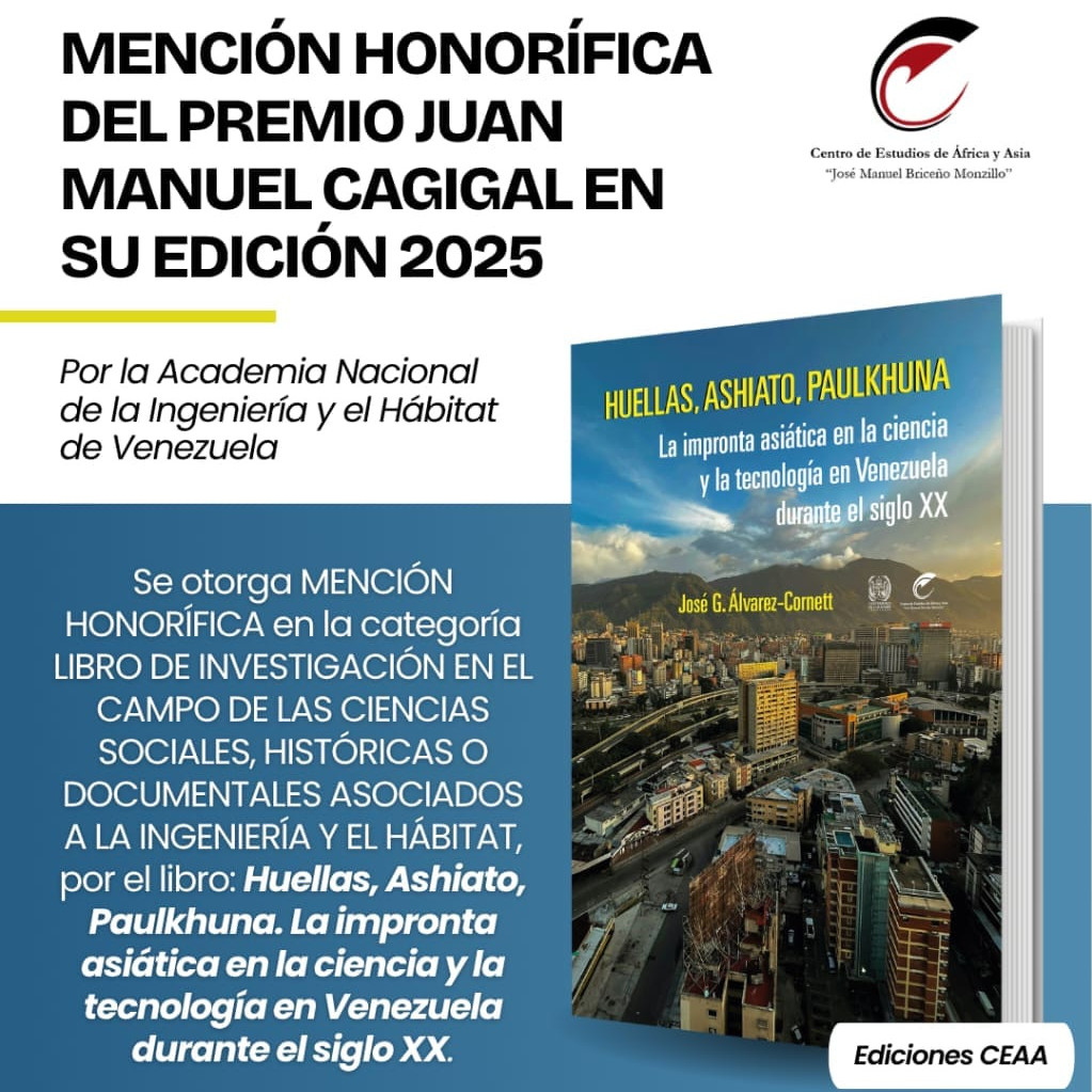 Frontera Digital,  Regionales,  Centro de Estudios de África y Asia de la ULA 
celebra Mención Honorífica del Premio Juan Manuel Cagigal 2025