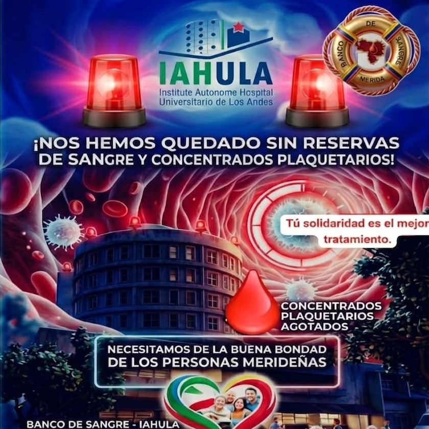 Frontera Digital, Diario Frontera, Banco de Sangre del Iahula se quedó sin reservas y pide apoyo urgente